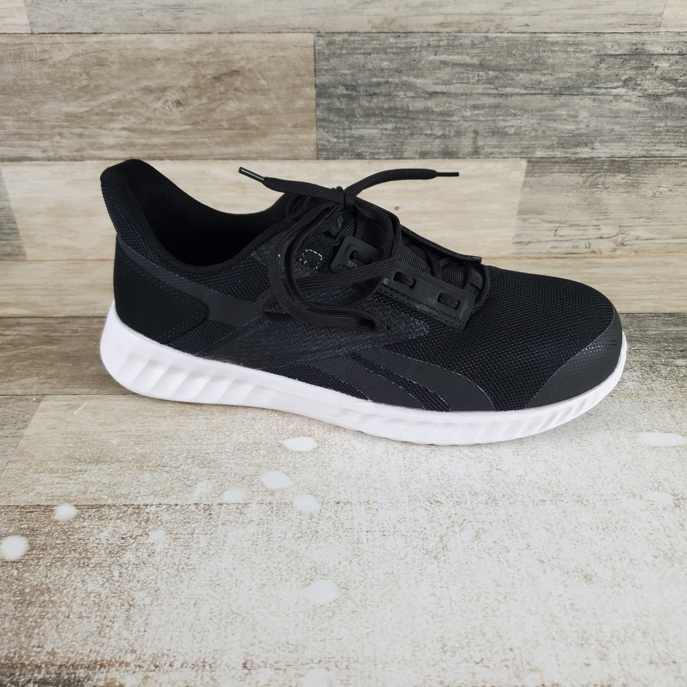 Reebok Sublite Legend Mens Work Shoe Sz 8.5 M Black White Extra Wide Toe Sneaker